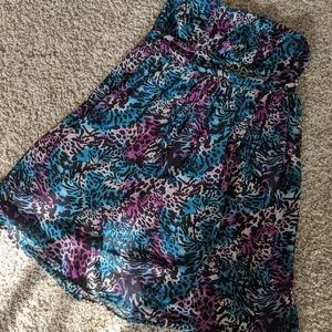 Torrid leopard print strapless dress